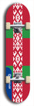 North American maple skateboard deck designed by underground artist BellyRash -- available in widths between 7.5 to 8.5 inches in both mellow concave and steep concave shapes. Artwork : 	Belarus	flag skateboard deck																				