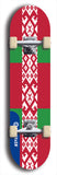 North American maple skateboard deck designed by underground artist BellyRash -- available in widths between 7.5 to 8.5 inches in both mellow concave and steep concave shapes. Artwork : 	Belarus	flag skateboard deck																				