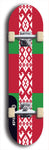 North American maple skateboard deck designed by underground artist BellyRash -- available in widths between 7.5 to 8.5 inches in both mellow concave and steep concave shapes. Artwork : 	Belarus	flag skateboard deck																				