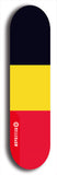 North American maple skateboard deck designed by underground artist BellyRash -- available in widths between 7.5 to 8.5 inches in both mellow concave and steep concave shapes. Artwork : 	Belgium	flag skateboard deck																				