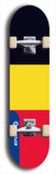 North American maple skateboard deck designed by underground artist BellyRash -- available in widths between 7.5 to 8.5 inches in both mellow concave and steep concave shapes. Artwork : 	Belgium	flag skateboard deck																				