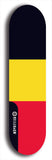 North American maple skateboard deck designed by underground artist BellyRash -- available in widths between 7.5 to 8.5 inches in both mellow concave and steep concave shapes. Artwork : 	Belgium	flag skateboard deck																				