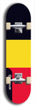 North American maple skateboard deck designed by underground artist BellyRash -- available in widths between 7.5 to 8.5 inches in both mellow concave and steep concave shapes. Artwork : 	Belgium	flag skateboard deck																				