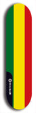 North American maple skateboard deck designed by underground artist BellyRash -- available in widths between 7.5 to 8.5 inches in both mellow concave and steep concave shapes. Artwork : 	Bolivia	flag skateboard deck																				