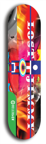 North American maple skateboard deck designed by underground artist BellyRash -- available in widths between 7.5 to 8.5 inches in both mellow concave and steep concave shapes from the BellyRash Limited Edition Blitz Deck series: Lost Jimmy