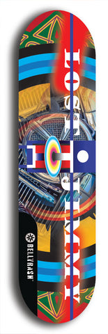 North American maple skateboard deck designed by underground artist BellyRash -- available in widths between 7.5 to 8.5 inches in both mellow concave and steep concave shapes. Artwork: Lost Jimmy