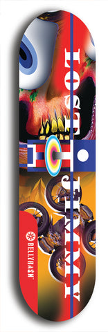 North American maple skateboard deck designed by underground artist BellyRash -- available in widths between 7.5 to 8.5 inches in both mellow concave and steep concave shapes. Artwork: Lost Jimmy