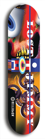 North American maple skateboard deck designed by underground artist BellyRash -- available in widths between 7.5 to 8.5 inches in both mellow concave and steep concave shapes. Artwork: Lost Jimmy