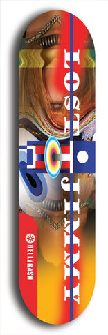 North American maple skateboard deck designed by underground artist BellyRash -- available in widths between 7.5 to 8.5 inches in both mellow concave and steep concave shapes. Artwork: Lost Jimmy