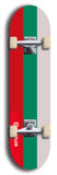 North American maple skateboard deck designed by underground artist BellyRash -- available in widths between 7.5 to 8.5 inches in both mellow concave and steep concave shapes. Artwork : 	Bulgaria	flag skateboard deck																				