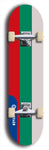 North American maple skateboard deck designed by underground artist BellyRash -- available in widths between 7.5 to 8.5 inches in both mellow concave and steep concave shapes. Artwork : 	Bulgaria	flag skateboard deck																				