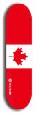 North American maple skateboard deck designed by underground artist BellyRash -- available in widths between 7.5 to 8.5 inches in both mellow concave and steep concave shapes. Artwork : 	Canada	flag skateboard deck																				