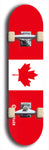 North American maple skateboard deck designed by underground artist BellyRash -- available in widths between 7.5 to 8.5 inches in both mellow concave and steep concave shapes. Artwork : 	Canada	flag skateboard deck																				
