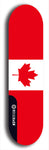 North American maple skateboard deck designed by underground artist BellyRash -- available in widths between 7.5 to 8.5 inches in both mellow concave and steep concave shapes. Artwork : 	Canada	flag skateboard deck																				