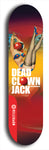 Skateboard deck: Limited edition, North American maple skateboard deck designed by underground artist BellyRash - available widths 7.5 to 8.5 inches in both mellow concave and steep concave shapes. Artwork: DEAD CLOWN JACK logo brand popsicle-shaped deck