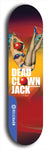 Skateboard deck: Limited edition, North American maple skateboard deck designed by underground artist BellyRash - available widths 7.5 to 8.5 inches in both mellow concave and steep concave shapes. Artwork: DEAD CLOWN JACK logo brand popsicle-shaped deck