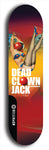 Skateboard deck: Limited edition, North American maple skateboard deck designed by underground artist BellyRash - available widths 7.5 to 8.5 inches in both mellow concave and steep concave shapes. Artwork: DEAD CLOWN JACK logo brand popsicle-shaped deck