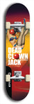 Skateboard deck: Limited edition, North American maple skateboard deck designed by underground artist BellyRash - available widths 7.5 to 8.5 inches in both mellow concave and steep concave shapes. Artwork: DEAD CLOWN JACK logo brand popsicle-shaped deck