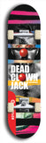 Skateboard deck: Limited edition, North American maple skateboard deck designed by underground artist BellyRash - available widths 7.5 to 8.5 inches in both mellow concave and steep concave shapes. Artwork: DEAD CLOWN JACK logo brand popsicle-shaped deck