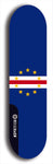 North American maple skateboard deck designed by underground artist BellyRash -- available in widths between 7.5 to 8.5 inches in both mellow concave and steep concave shapes. Artwork : 	Cabo Verde	flag skateboard deck																				