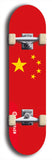 North American maple skateboard deck designed by underground artist BellyRash -- available in widths between 7.5 to 8.5 inches in both mellow concave and steep concave shapes. Artwork : 	China	flag skateboard deck																				