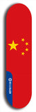 North American maple skateboard deck designed by underground artist BellyRash -- available in widths between 7.5 to 8.5 inches in both mellow concave and steep concave shapes. Artwork : 	China	flag skateboard deck																				