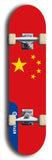 North American maple skateboard deck designed by underground artist BellyRash -- available in widths between 7.5 to 8.5 inches in both mellow concave and steep concave shapes. Artwork : 	China	flag skateboard deck																				