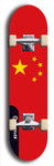 North American maple skateboard deck designed by underground artist BellyRash -- available in widths between 7.5 to 8.5 inches in both mellow concave and steep concave shapes. Artwork : 	China	flag skateboard deck																				