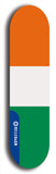 North American maple skateboard deck designed by underground artist BellyRash -- available in widths between 7.5 to 8.5 inches in both mellow concave and steep concave shapes. Artwork : 	Côte d'Ivoire	flag skateboard deck																				