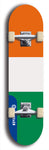 North American maple skateboard deck designed by underground artist BellyRash -- available in widths between 7.5 to 8.5 inches in both mellow concave and steep concave shapes. Artwork : 	Côte d'Ivoire	flag skateboard deck																				