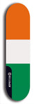 North American maple skateboard deck designed by underground artist BellyRash -- available in widths between 7.5 to 8.5 inches in both mellow concave and steep concave shapes. Artwork : 	Côte d'Ivoire	flag skateboard deck																				