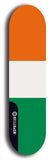 North American maple skateboard deck designed by underground artist BellyRash -- available in widths between 7.5 to 8.5 inches in both mellow concave and steep concave shapes. Artwork : 	Côte d'Ivoire	flag skateboard deck																				