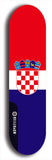 North American maple skateboard deck designed by underground artist BellyRash -- available in widths between 7.5 to 8.5 inches in both mellow concave and steep concave shapes. Artwork : 	Croatia	flag skateboard deck																				