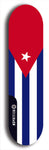 North American maple skateboard deck designed by underground artist BellyRash -- available in widths between 7.5 to 8.5 inches in both mellow concave and steep concave shapes. Artwork : 	Cuba	flag skateboard deck																				