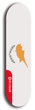 North American maple skateboard deck designed by underground artist BellyRash -- available in widths between 7.5 to 8.5 inches in both mellow concave and steep concave shapes. Artwork : 	Cyprus	flag skateboard deck																				