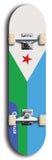 North American maple skateboard deck designed by underground artist BellyRash -- available in widths between 7.5 to 8.5 inches in both mellow concave and steep concave shapes. Artwork : 	Djibouti	flag skateboard deck																				