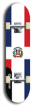 North American maple skateboard deck designed by underground artist BellyRash -- available in widths between 7.5 to 8.5 inches in both mellow concave and steep concave shapes. Artwork : 	Dominican Republic	flag skateboard deck																				