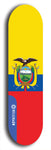 North American maple skateboard deck designed by underground artist BellyRash -- available in widths between 7.5 to 8.5 inches in both mellow concave and steep concave shapes. Artwork : 	Ecuador	flag skateboard deck																				