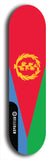 North American maple skateboard deck designed by underground artist BellyRash -- available in widths between 7.5 to 8.5 inches in both mellow concave and steep concave shapes. Artwork : 	Eritrea	flag skateboard deck																				