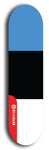North American maple skateboard deck designed by underground artist BellyRash -- available in widths between 7.5 to 8.5 inches in both mellow concave and steep concave shapes. Artwork : 	Estonia	flag skateboard deck																				