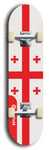 North American maple skateboard deck designed by underground artist BellyRash -- available in widths between 7.5 to 8.5 inches in both mellow concave and steep concave shapes. Artwork : 	Georgia	flag skateboard deck																				