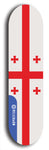 North American maple skateboard deck designed by underground artist BellyRash -- available in widths between 7.5 to 8.5 inches in both mellow concave and steep concave shapes. Artwork : 	Georgia	flag skateboard deck																				