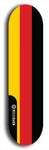 North American maple skateboard deck designed by underground artist BellyRash -- available in widths between 7.5 to 8.5 inches in both mellow concave and steep concave shapes. Artwork : 	Germany	flag skateboard deck																				