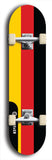 North American maple skateboard deck designed by underground artist BellyRash -- available in widths between 7.5 to 8.5 inches in both mellow concave and steep concave shapes. Artwork : 	Germany	flag skateboard deck																				