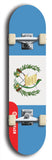 North American maple skateboard deck designed by underground artist BellyRash -- available in widths between 7.5 to 8.5 inches in both mellow concave and steep concave shapes. Artwork : 	Guatemala	flag skateboard deck																				
