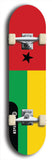 North American maple skateboard deck designed by underground artist BellyRash -- available in widths between 7.5 to 8.5 inches in both mellow concave and steep concave shapes. Artwork : 	Guinea-Bissau	flag skateboard deck																				