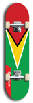 SovReign -- Guyana Flag: Limited Edition, Red Logo Skateboard Deck