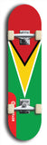 SovReign -- Guyana Flag: Limited Edition, Red Logo Skateboard Deck