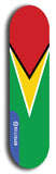 North American maple skateboard deck designed by underground artist BellyRash -- available in widths between 7.5 to 8.5 inches in both mellow concave and steep concave shapes. Artwork : 	Guyana	flag skateboard deck																				