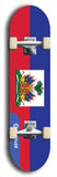 North American maple skateboard deck designed by underground artist BellyRash -- available in widths between 7.5 to 8.5 inches in both mellow concave and steep concave shapes. Artwork : 	Haiti	flag skateboard deck																				